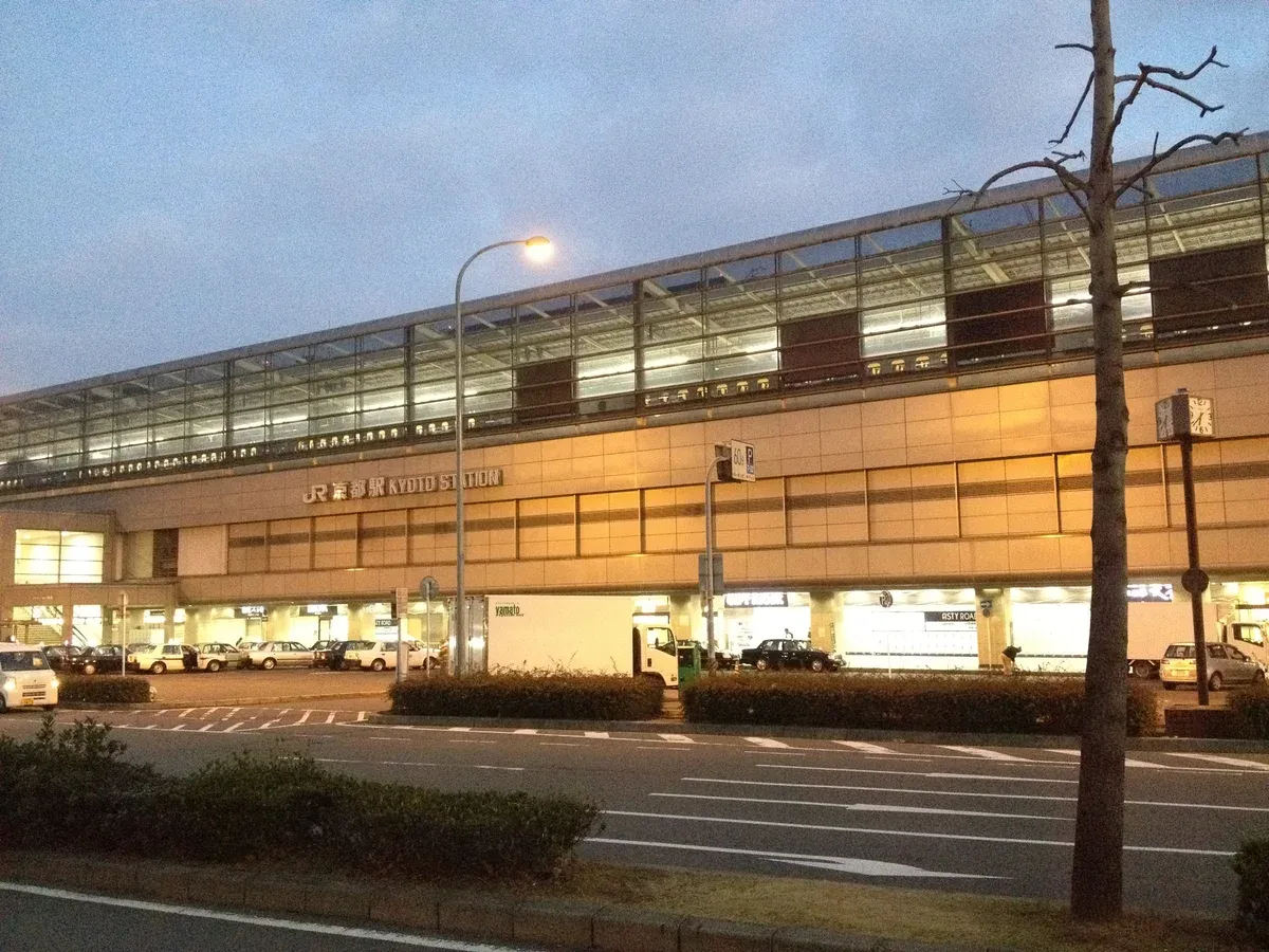 Kyoto Station Hachijo exit used to plan a day trip from Kyoto