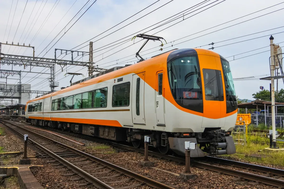 Kintetsu limited express train for a day trip from Kyoto to Nara by train