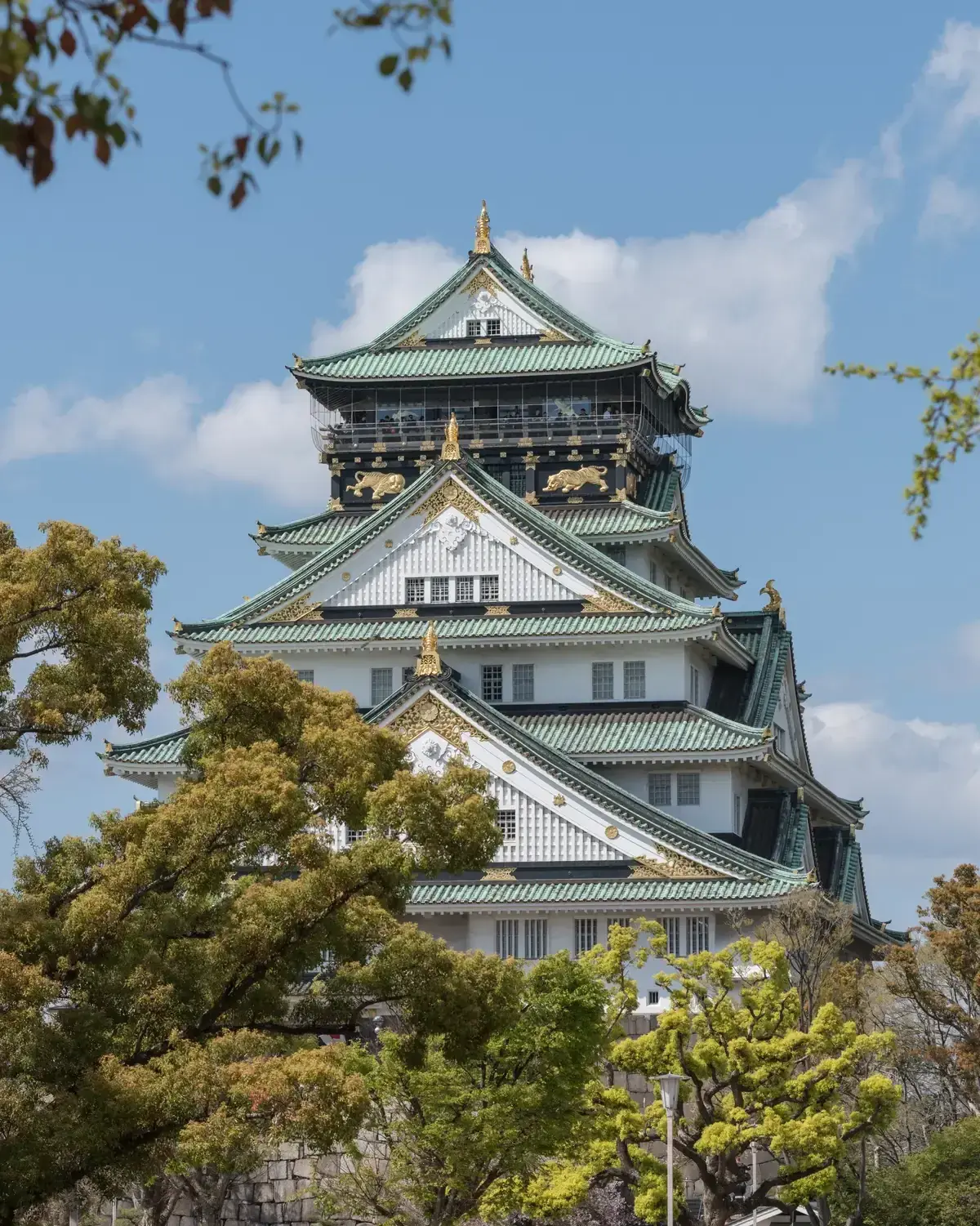 Osaka Castle main tower on a day trip from Kyoto to Osaka
