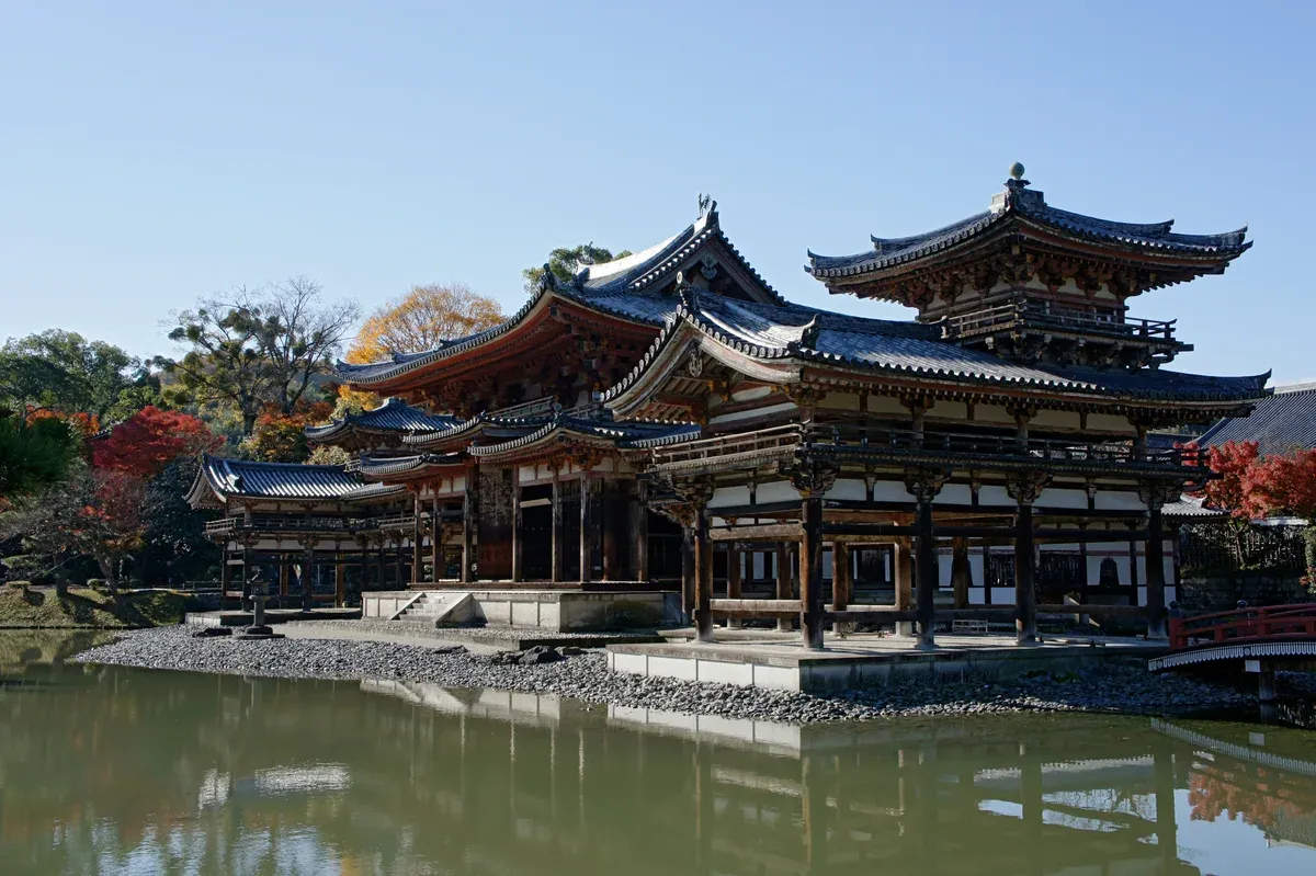 The Phoenix Hall of Byodo-in in Uji on a free day trip from Kyoto by JR train